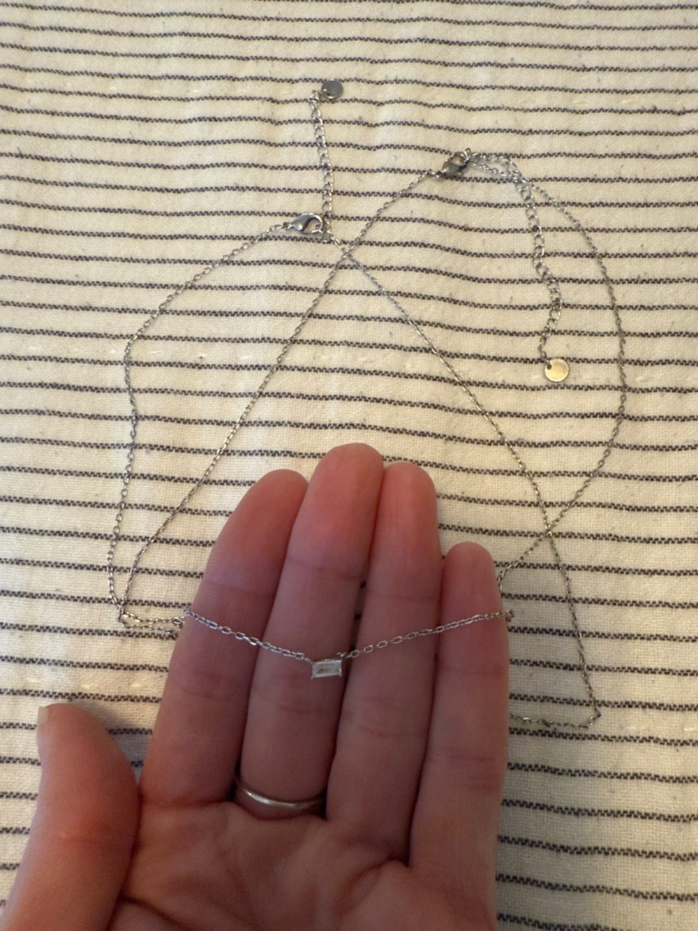 Delicate Silver Bar Necklace - Minimal Women's Jewelry